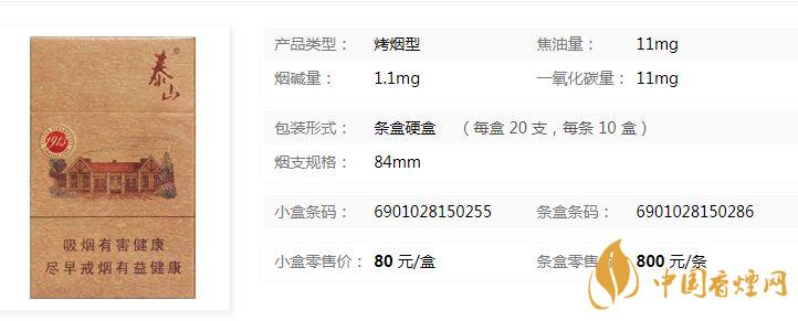 泰山1913香煙多少錢一盒？泰山1913各地價(jià)格表查詢2020