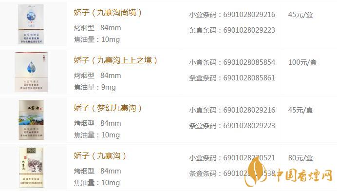 九寨溝嬌子香煙價(jià)格查詢(xún) 嬌子九寨溝多少錢(qián)一包