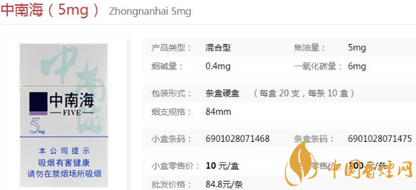 北京的代表香煙介紹 中南海系列香煙口感評(píng)測